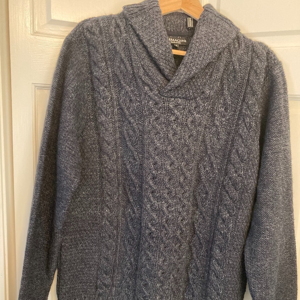 Immacini men's grey sweater NWT
